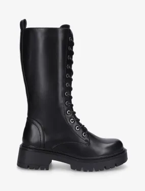 Bottines montantes à lacets - Noir