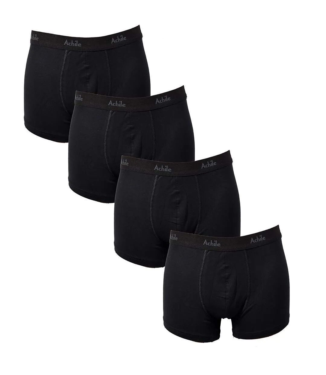 Boxer Homme ACHILE Ultra confort Qualité Française Pack de 4 Boxers ACHILE Noirs