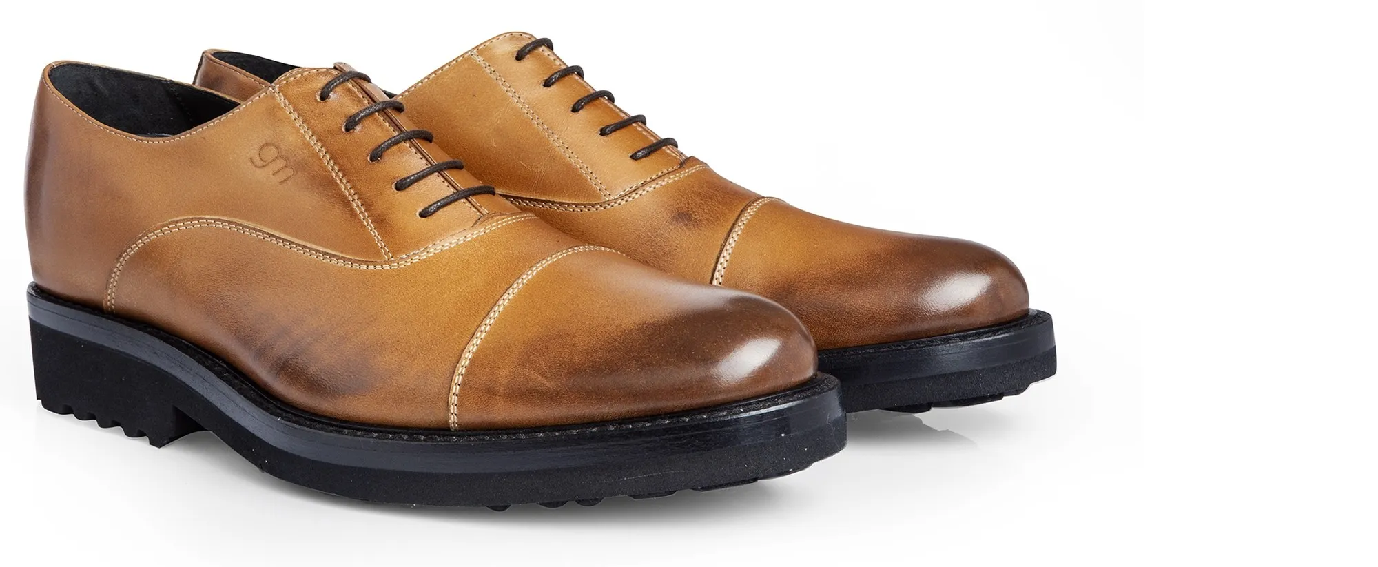 Candela - Classiques chaussures rehaussantes en Cuir Pleine Fleur de 6 cm à 8 cm en plus