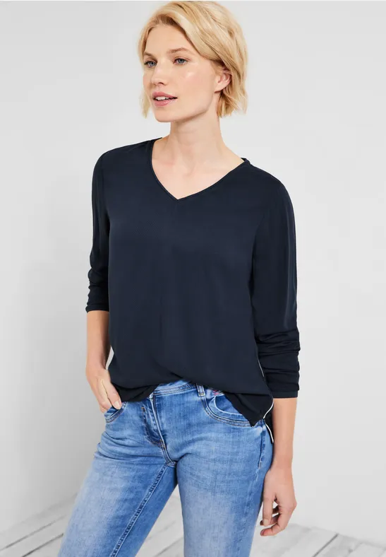 CECIL Chemisier en viscose dobby 