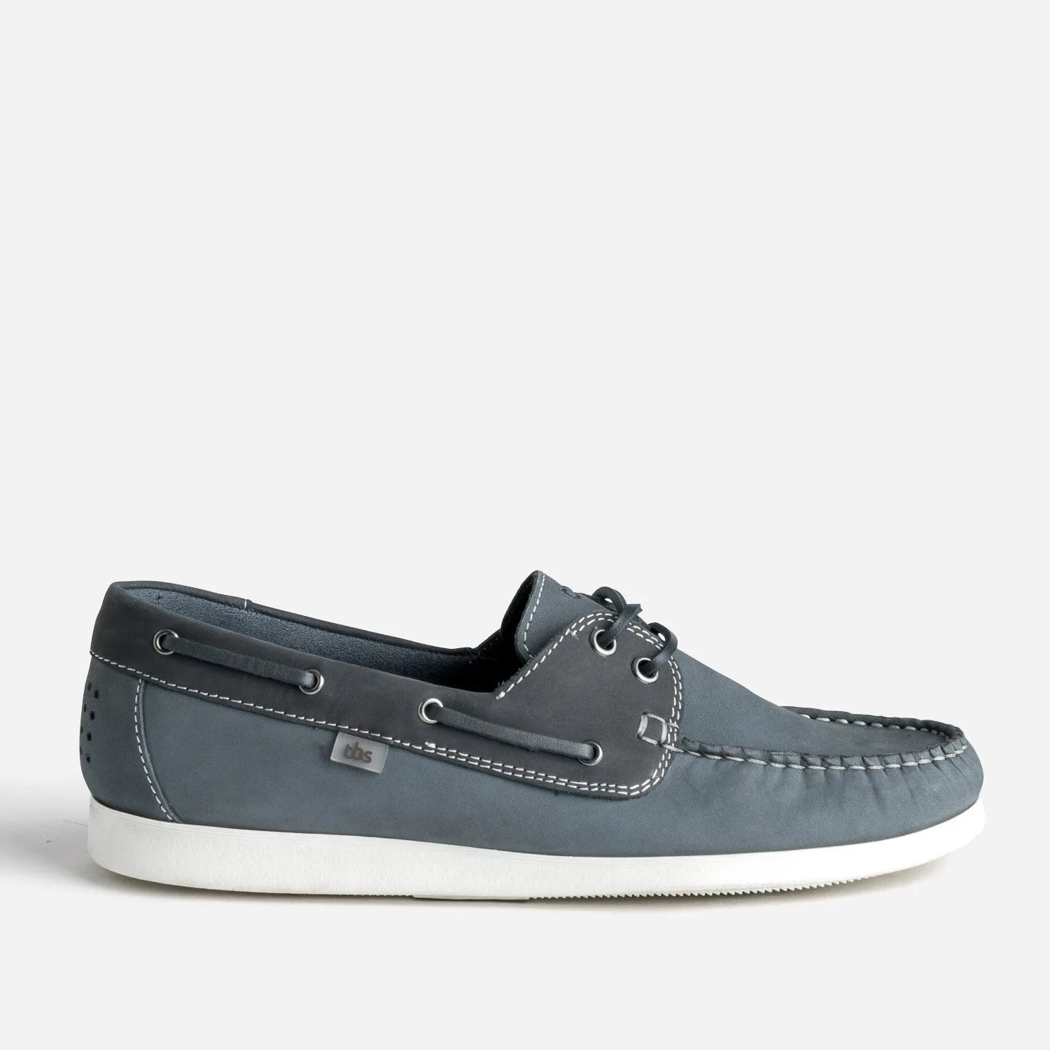 Chaussure-bateau TBS bleu denim cuir nubuck - Chaussures Bateau Homme | ERAM