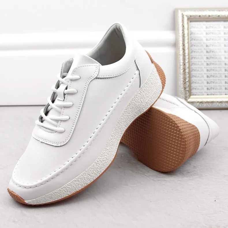 Chaussures de sport en cuir blanc pour femme Sergio Leone SP013 blanche