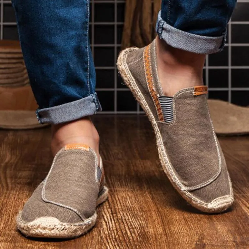 Chaussures plates en chanvre pour hommes - Tivo