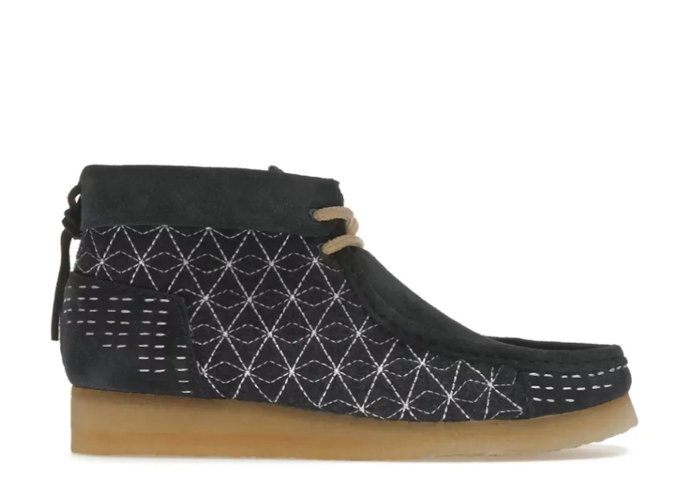 Clarks Originals Wallabee Boot Navy Shashiko
