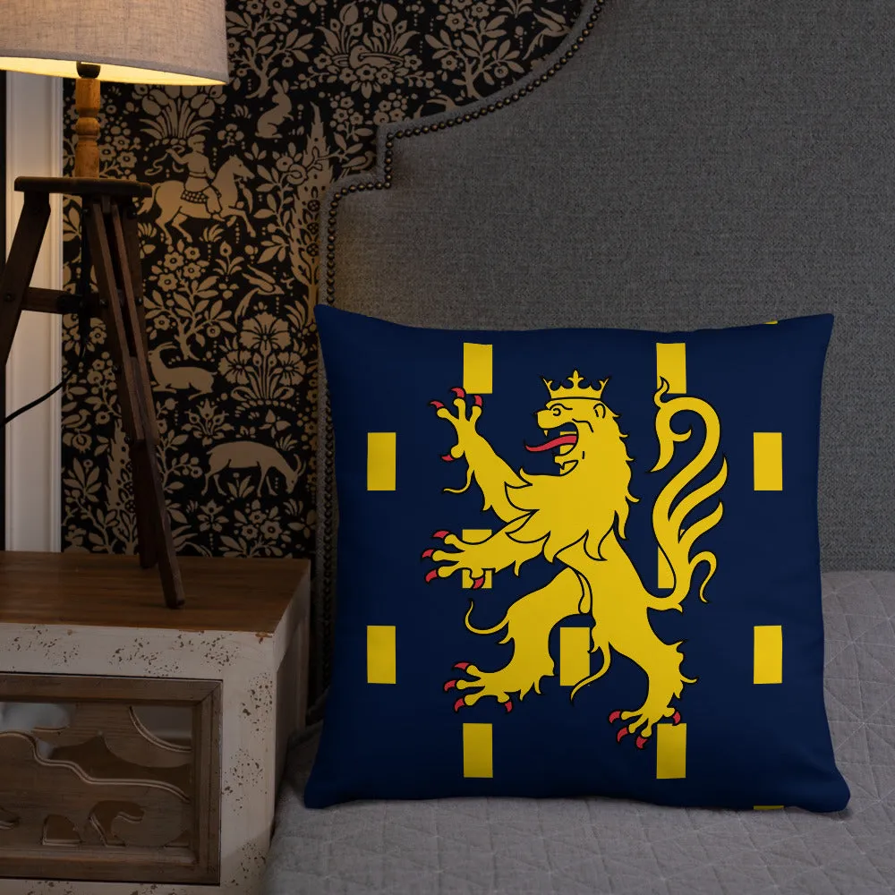 Coussin décoratif Drapeau Franc-Comtois couleurs retravaillées 55cmx 55cm