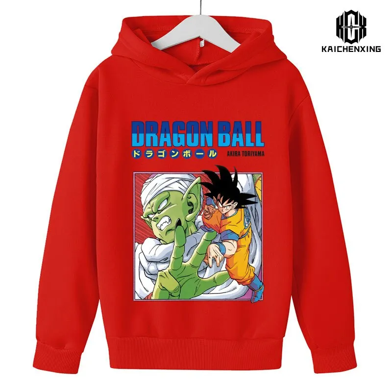Ensemble Dragon Ball pour enfants, sweat-shirt à manches longues, Goku, décontracté, à capuche, vêtements de sport, tendance, pr