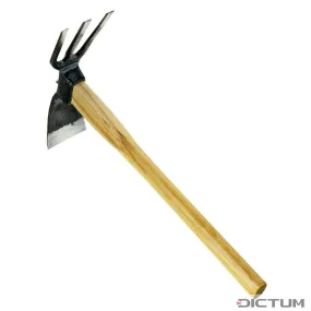 Houe à dents à une main avec pelle