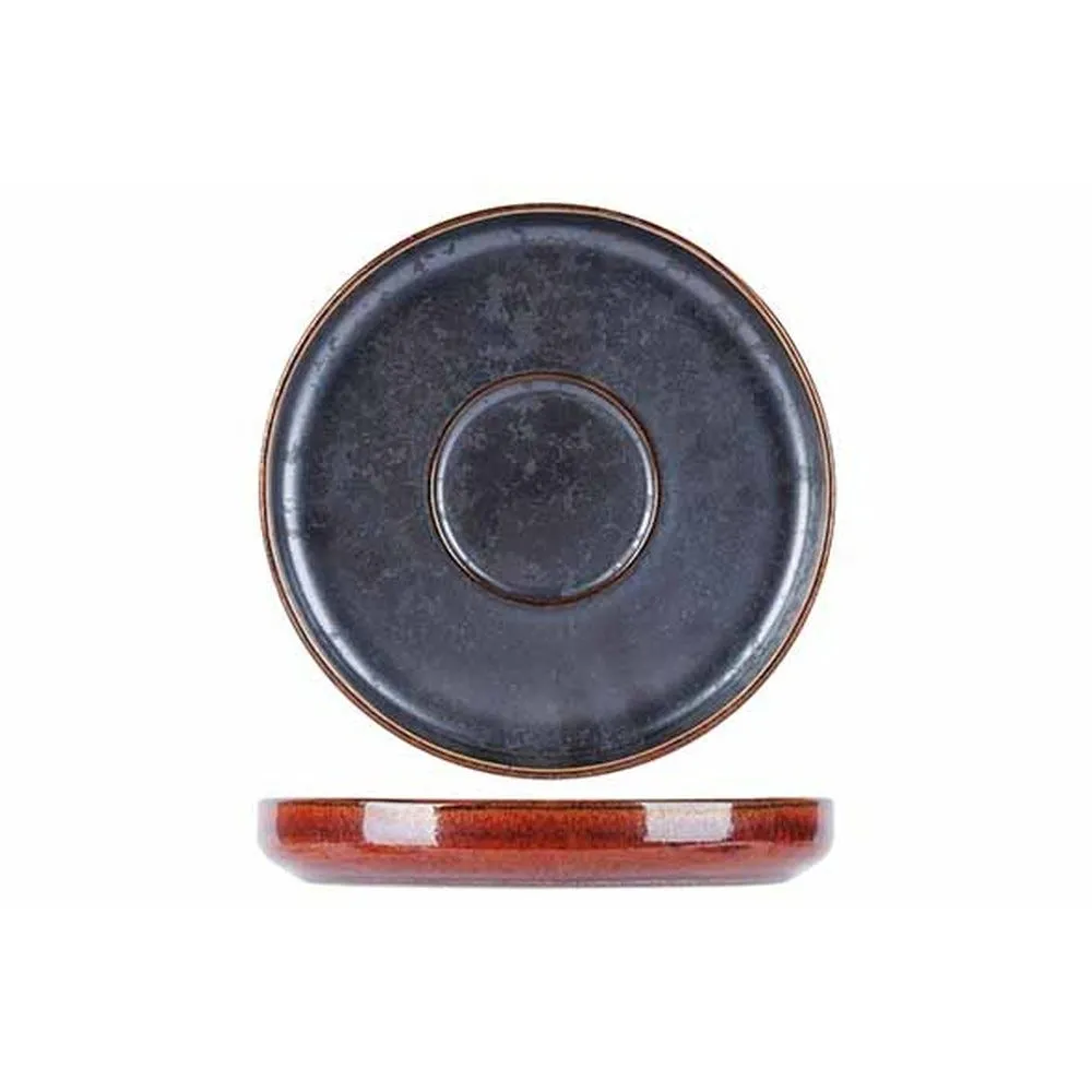 Lot de 12 elements maroon sous tasse d11xh1,6cm