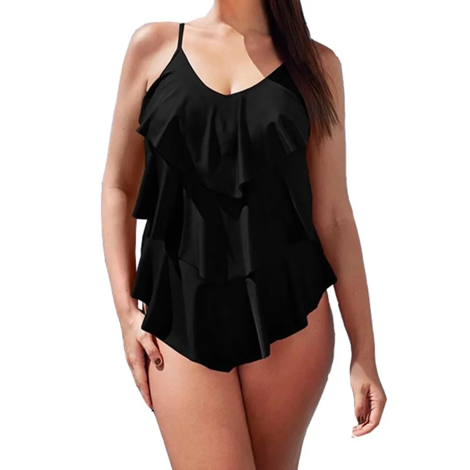 Maillot de Bain Vintage  Grande Taille à Volants