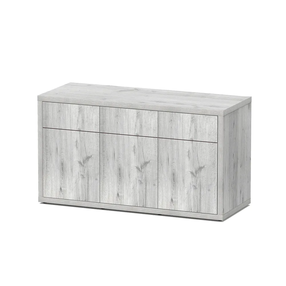 Meuble d'aquarium avec 2 portes Sublime Chêne Blanc L.150xP.60xH.83cm