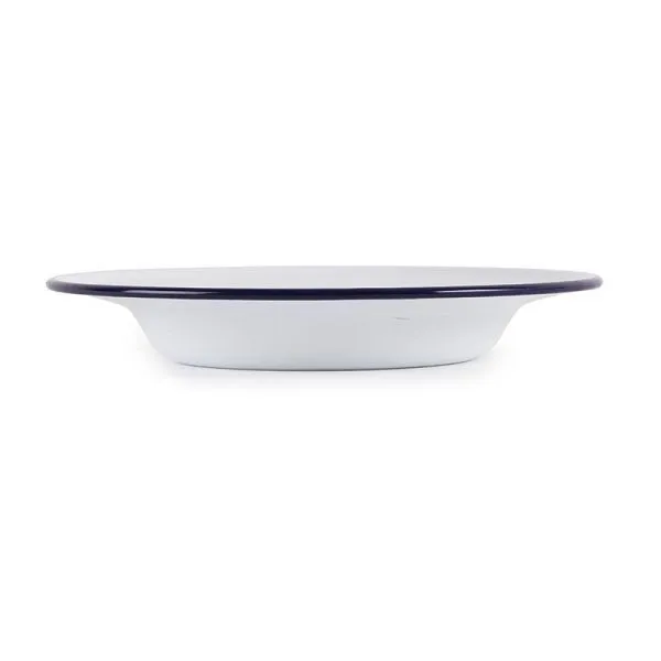 OLYMPIA assiettes creuses émaillées blanc-bleu 245 cm UV: 6 pièces GM513 acheter à bas prix 