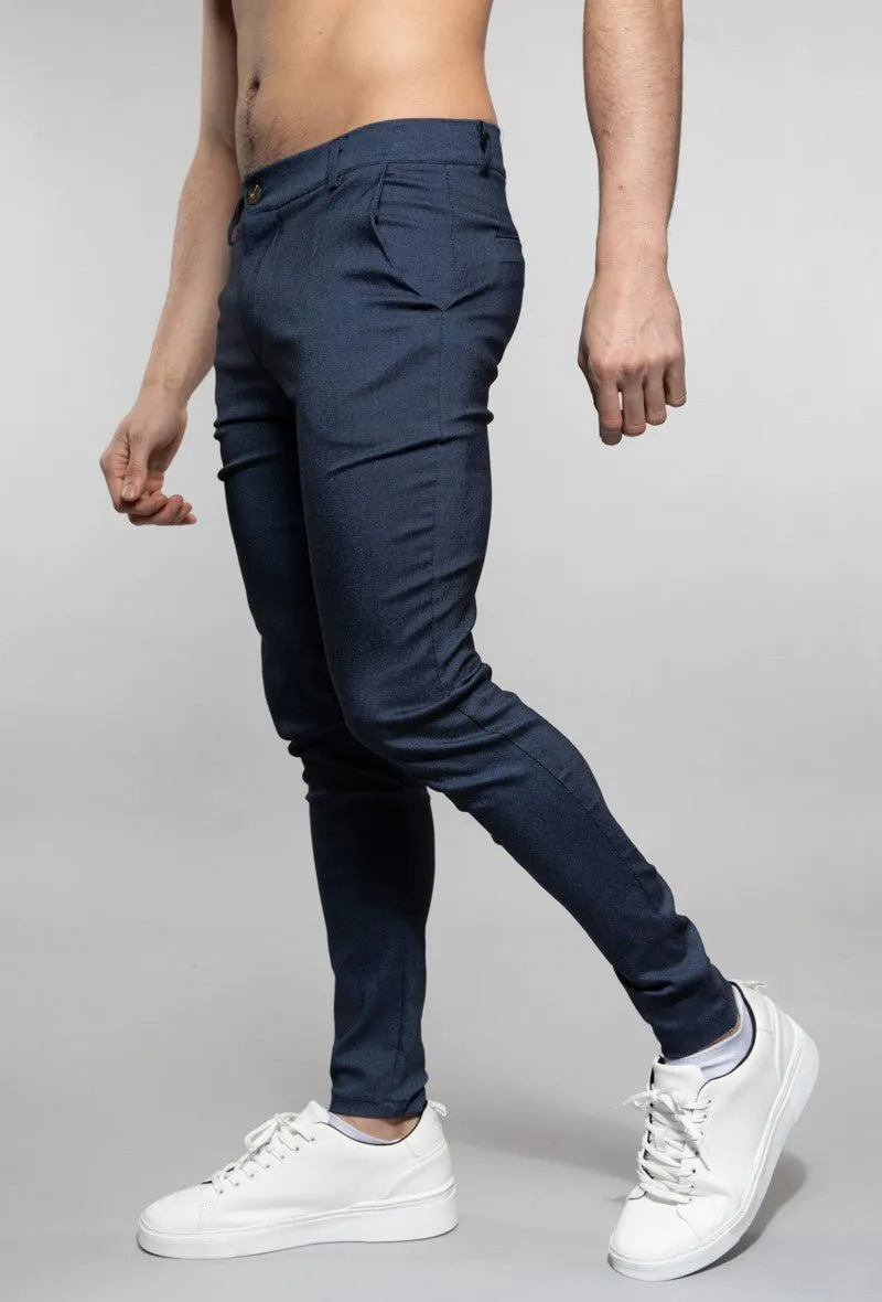 Pantalon chino chiné