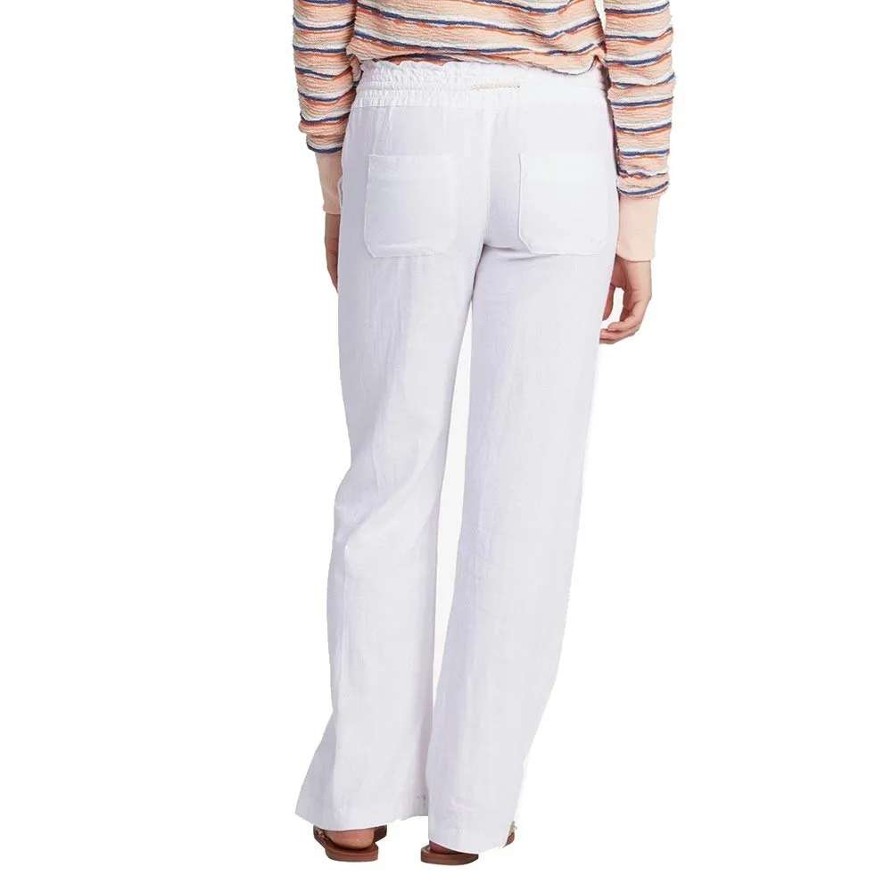Pantalon fluide ROXY Oceanside Blanc Femme