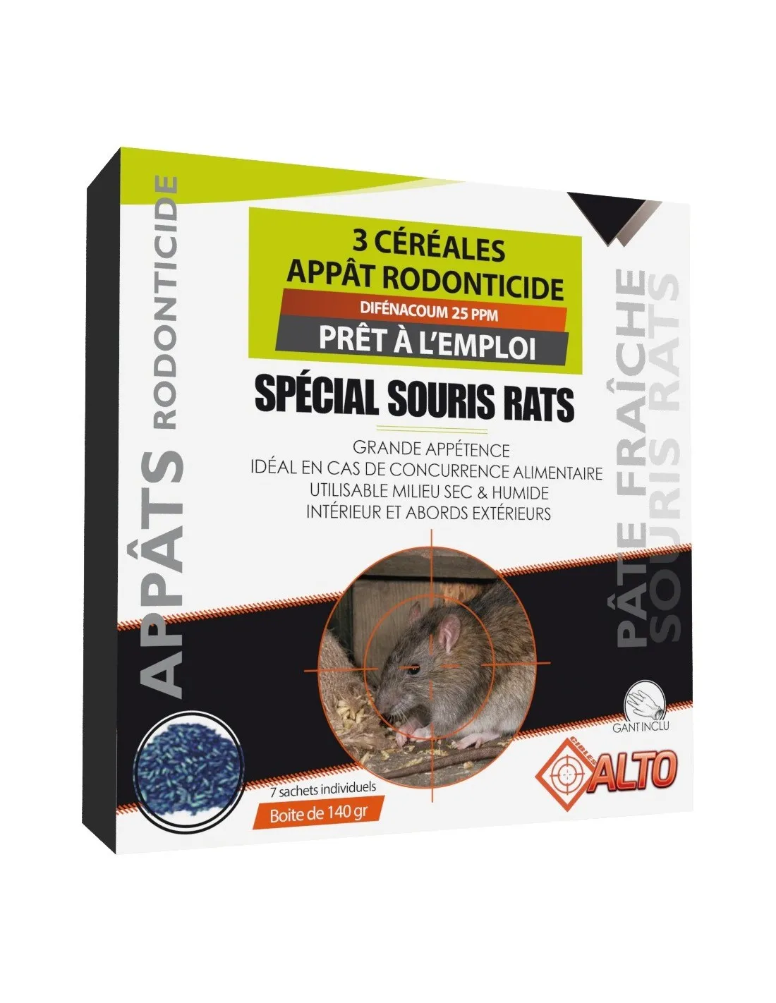 Raticide Dife Multi 25ppm 140g - Efficacité garantie