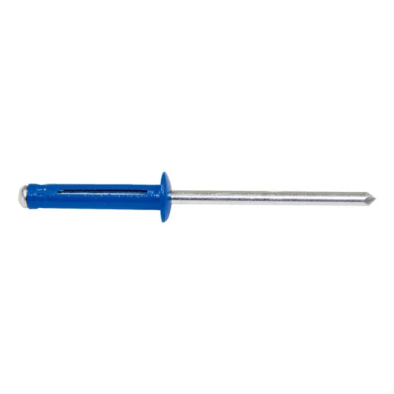 Rivet universel, tête plate, aluminium bleu