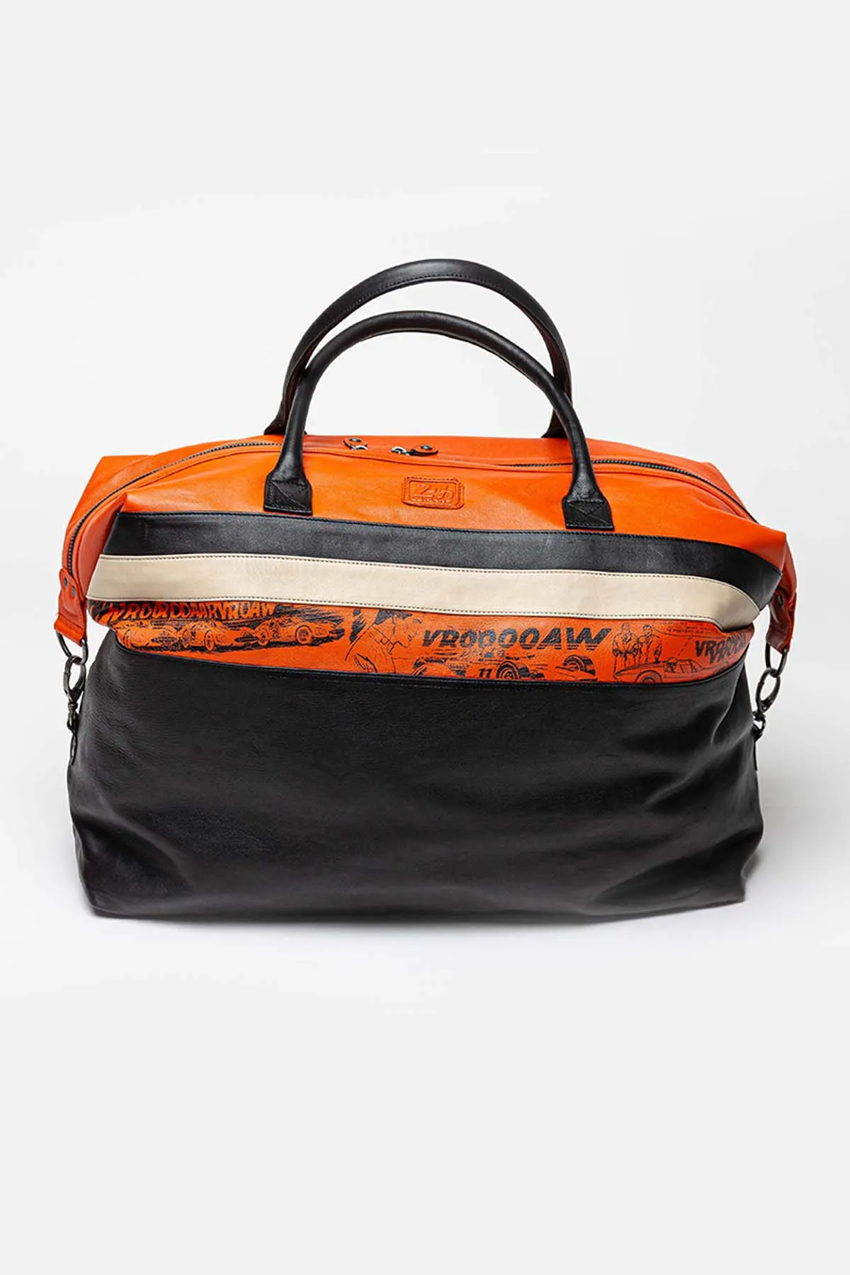 Sac de voyage en cuir Michel Vaillant Henri 72H noir Homme