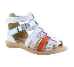 Sandales  Bellamy PLAGE Blanc / Argent / Orange