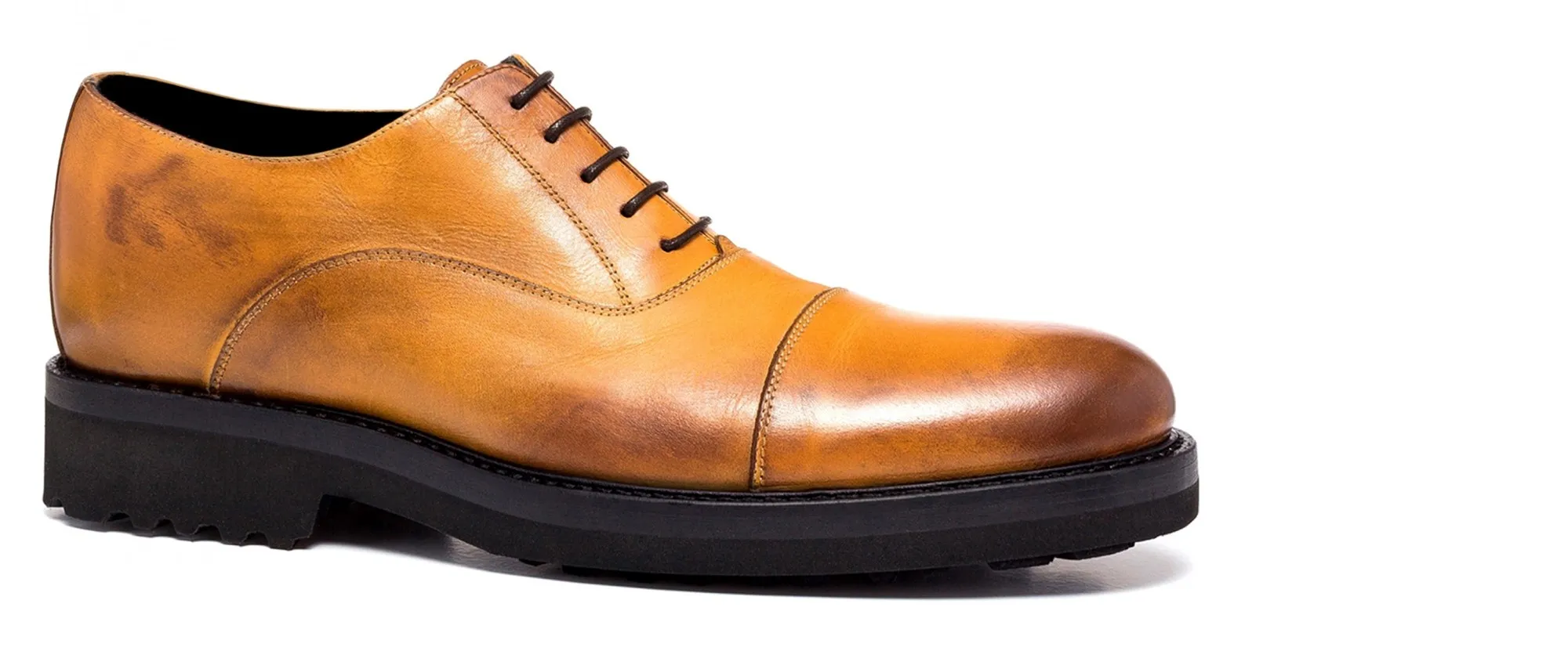 Scotland - Classiques chaussures rehaussantes en Cuir Pleine Fleur de 6 cm à 8 cm en plus