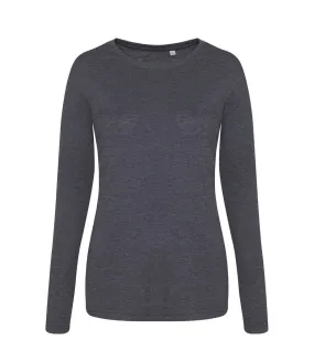 T-shirt girlie femme anthracite chiné AWDis
