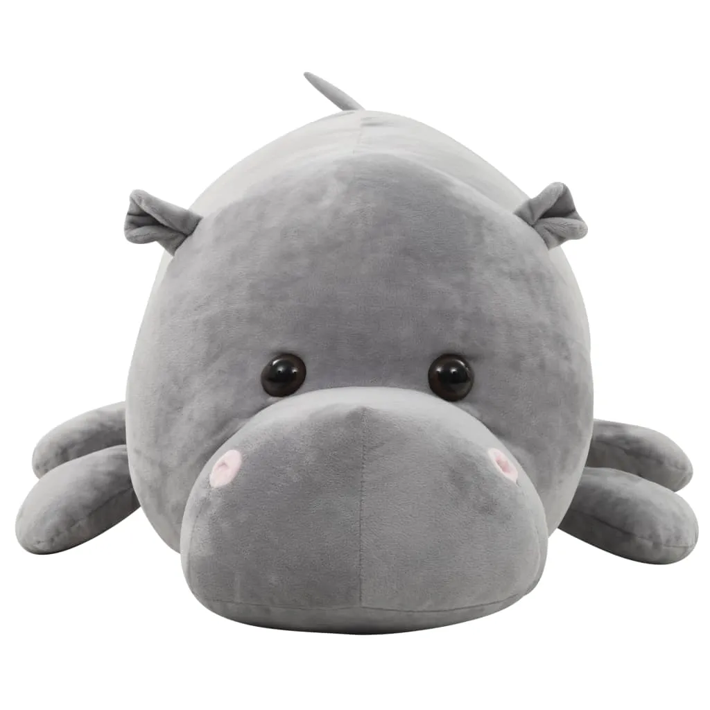 vidaXL hippopotame en peluche Gris 