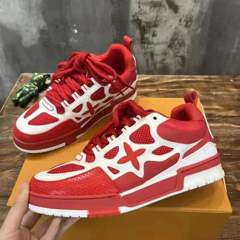 ✨ 5 Estrellas Fashion Top Quality Falfs En Peau De Veau Virgil Skate V Chaussures De Créateurs Luxury Low Womens Mens Trainers E